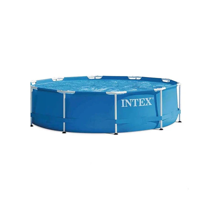 مجموعة حمام سباحة من Intex بإطار معدني فوق الأرض D4.57X1.22M