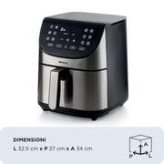 Ariete Digital Air Fryer 7L, Stainless Steel, 1800W