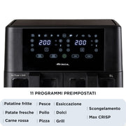 Ariete Dual Air Fryer 9L, 2400W, Black/ Pink Gold, Window Door