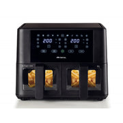 Ariete Dual Air Fryer 9L, 2400W, Black/ Pink Gold, Window Door