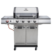 شواية غاز ستانلس ستيل ذات 4 شعلات بالإضافة إلى شعلة جانبية من Charbroil Advantage Pro TRU