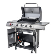 شواية غاز ستانلس ستيل ذات 4 شعلات بالإضافة إلى شعلة جانبية من Charbroil Advantage Pro TRU