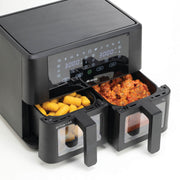 Ariete Dual Air Fryer 9L, 2400W, Black/ Pink Gold, Window Door