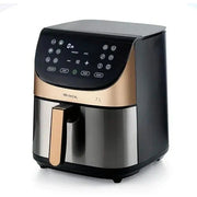 Ariete Digital Air Fryer 7L, Stainless Steel/ Pink Gold, 1800W
