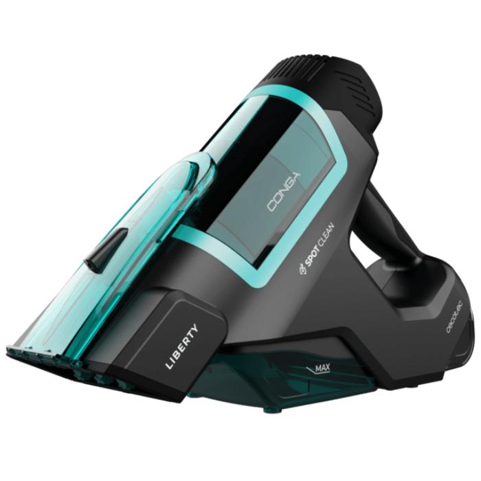 مكنسة كهربائية محمولة لتنظيف السجاد والبقع Cecotec Conga Hand Carpet&Spot Clean 2500، خزان للمياه النظيفة والمتسخة، رش الماء، 14.8 فولت، تصل إلى 25 دقيقة