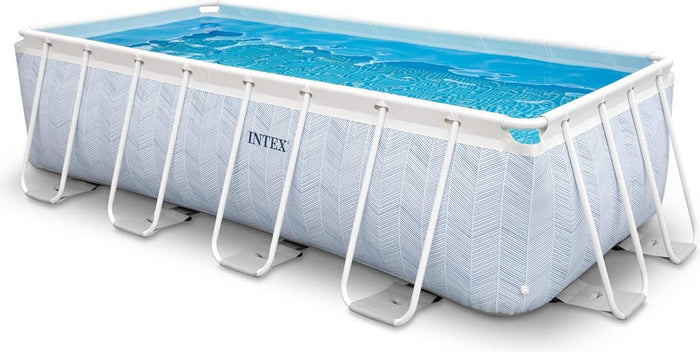 مجموعة حمام السباحة المستطيل Prism Frame من INTEX مقاس 4.00X2.00X1.00 متر