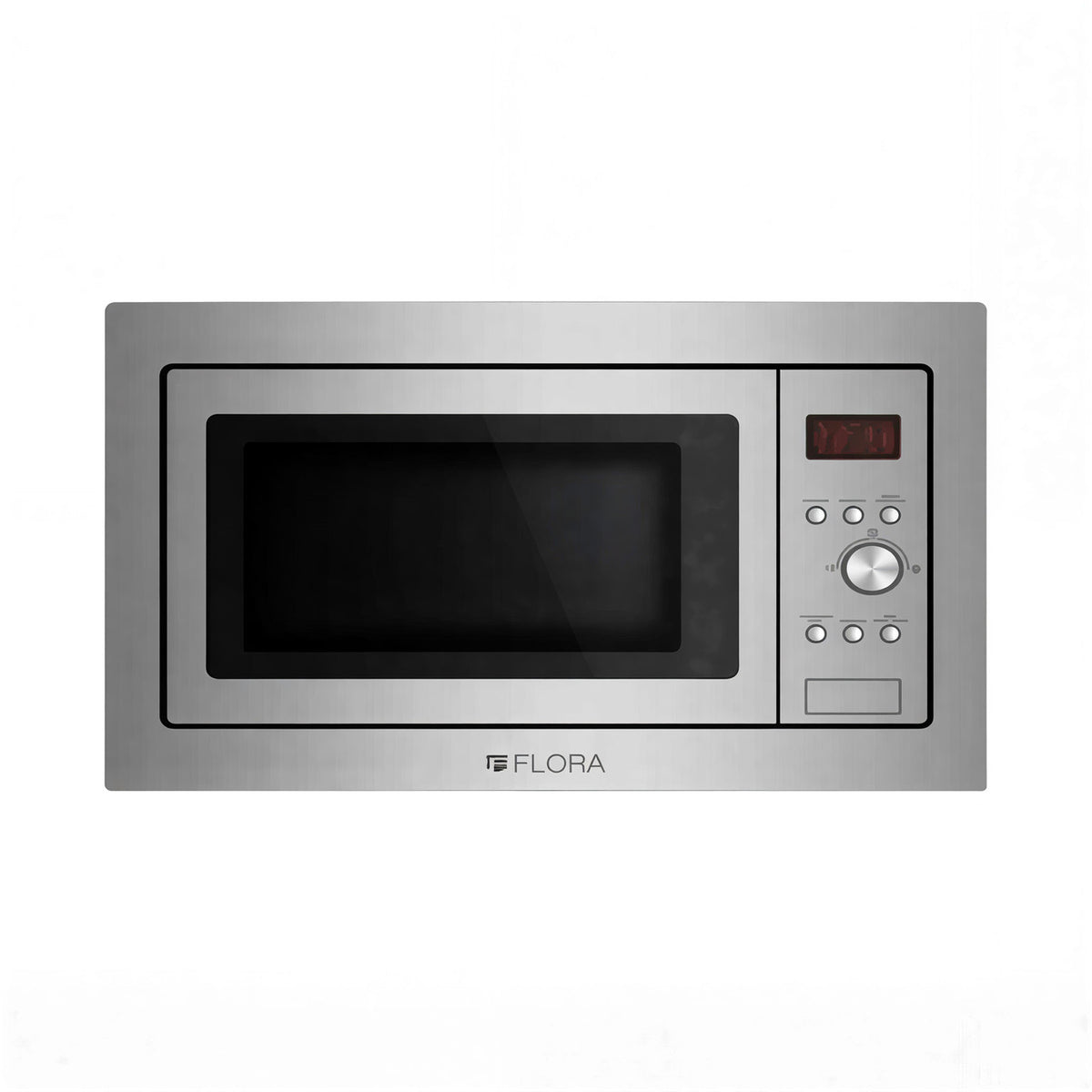 Flora 25L Built-In Microwave with Grill - Black Glass