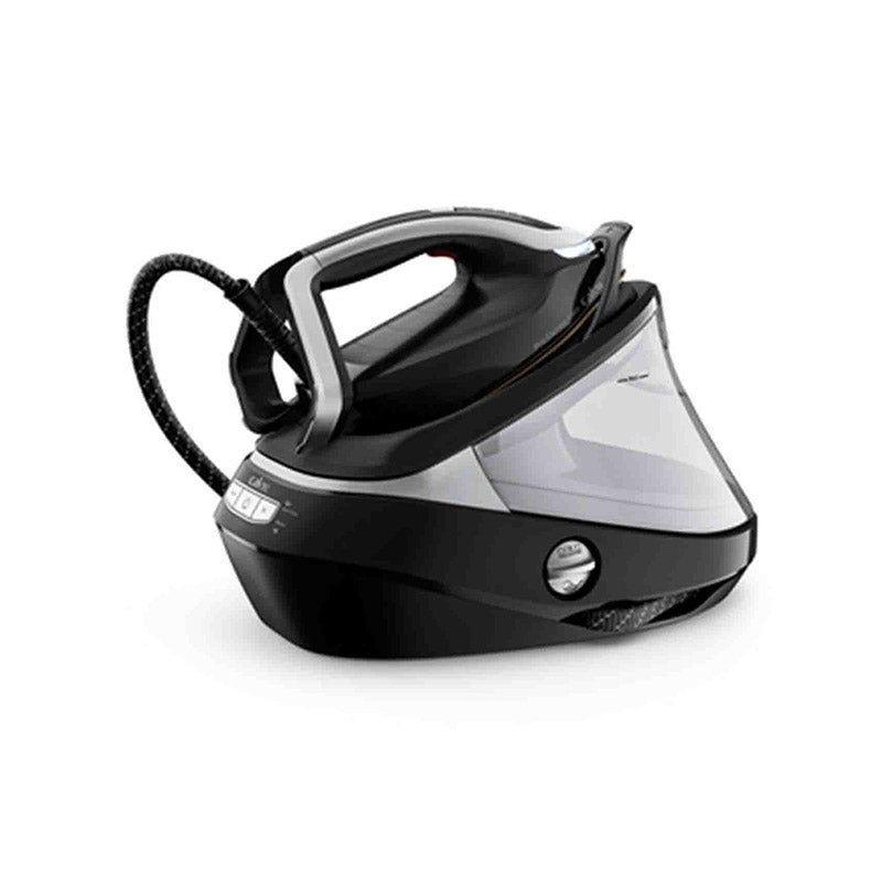 Tefal Pro Express Vision. W. 9 Bar. Min. Min. Durilium Airglide. Anti Scale. Auto Off