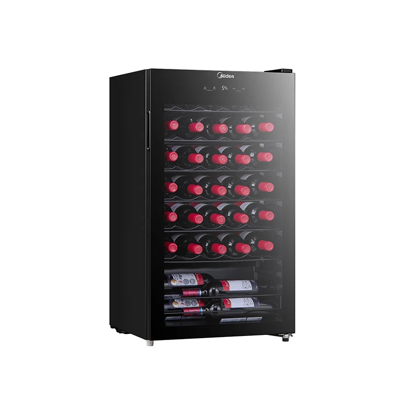 Midea 34-Bottle Wine Cooler - Black Glass