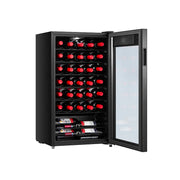 Midea 34-Bottle Wine Cooler - Black Glass