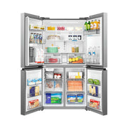 Midea 706L Four-Door Refrigerator with No Frost & Quattro Inverter - Bru Steel
