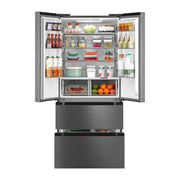 Midea 531L French-Door Refrigerator with No Frost & Quattro Inverter - Bru Steel