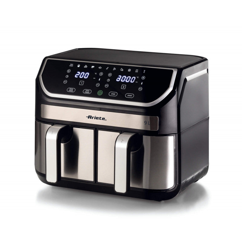 Ariete Dual Air Fryer 9L, 2100W, Stainless Steel