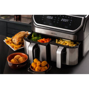 Ariete Dual Air Fryer 9L, 2100W, Stainless Steel