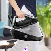 Tefal Pro Express Vision. W. 9 Bar. Min. Min. Durilium Airglide. Anti Scale. Auto Off