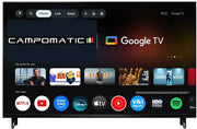 تلفزيون Campomatic 100 بوصة QLED بدون إطار 144 هرتز 4K ذكي معالج رباعي النواة