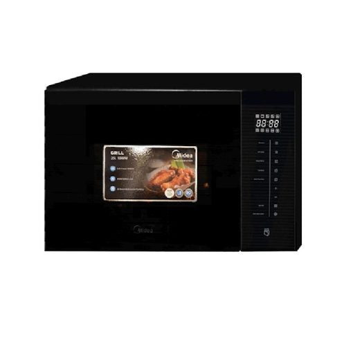 Midea 25L Built-In Microwave with Grill - Black Glass