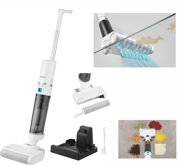 Sencor 30L Stainless Steel Vacuum Cleaners 1600W White