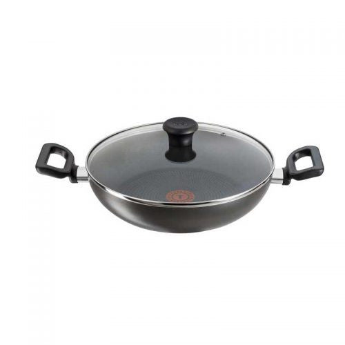 Tefal G6 Delicia Kadhai 28cm + Glass Lid